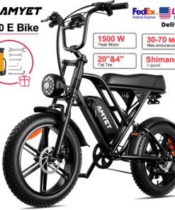 AMYET V9-G60 Adults Electric Bike 1000W Motor Bicycle 48V 20/25AH 20 Inch Tire Ebike Electric E Bikes Mountain Moped Ebikes